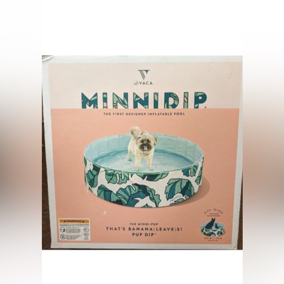 Minnidip Pup Dip - That's Banana Leaves Dog Pool, NWT - Picture 5 of 7